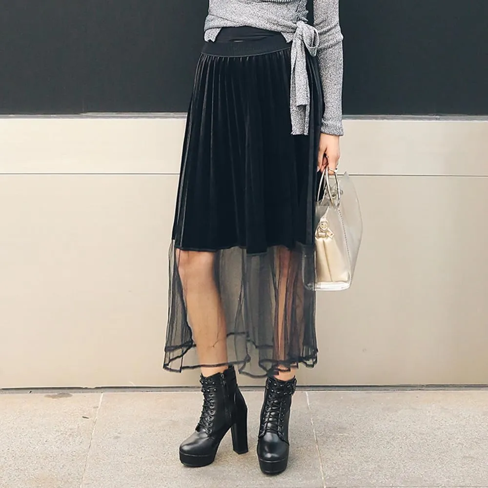 Women Platform Biker Short Boots Round Toe High Heeled