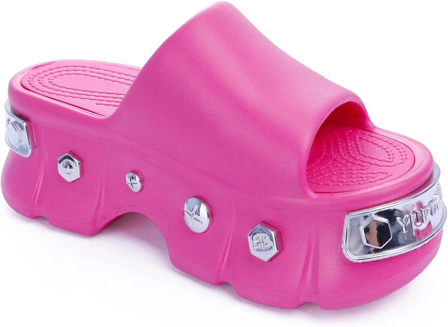 Women Platform Sandals Open Toe Chunky Flatform Slides Sandals Fashion Slip on Summer Beach Sandals Casual Dressy Female Platform Slides for Vacation Comfort Wedges Slide