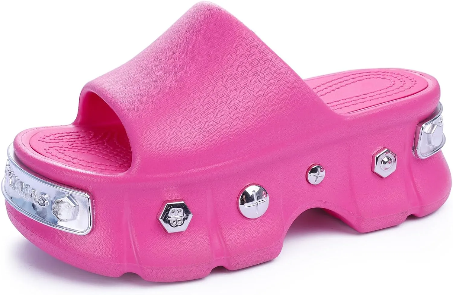 Women Platform Sandals Open Toe Chunky Flatform Slides Sandals Fashion Slip on Summer Beach Sandals Casual Dressy Female Platform Slides for Vacation Comfort Wedges Slide