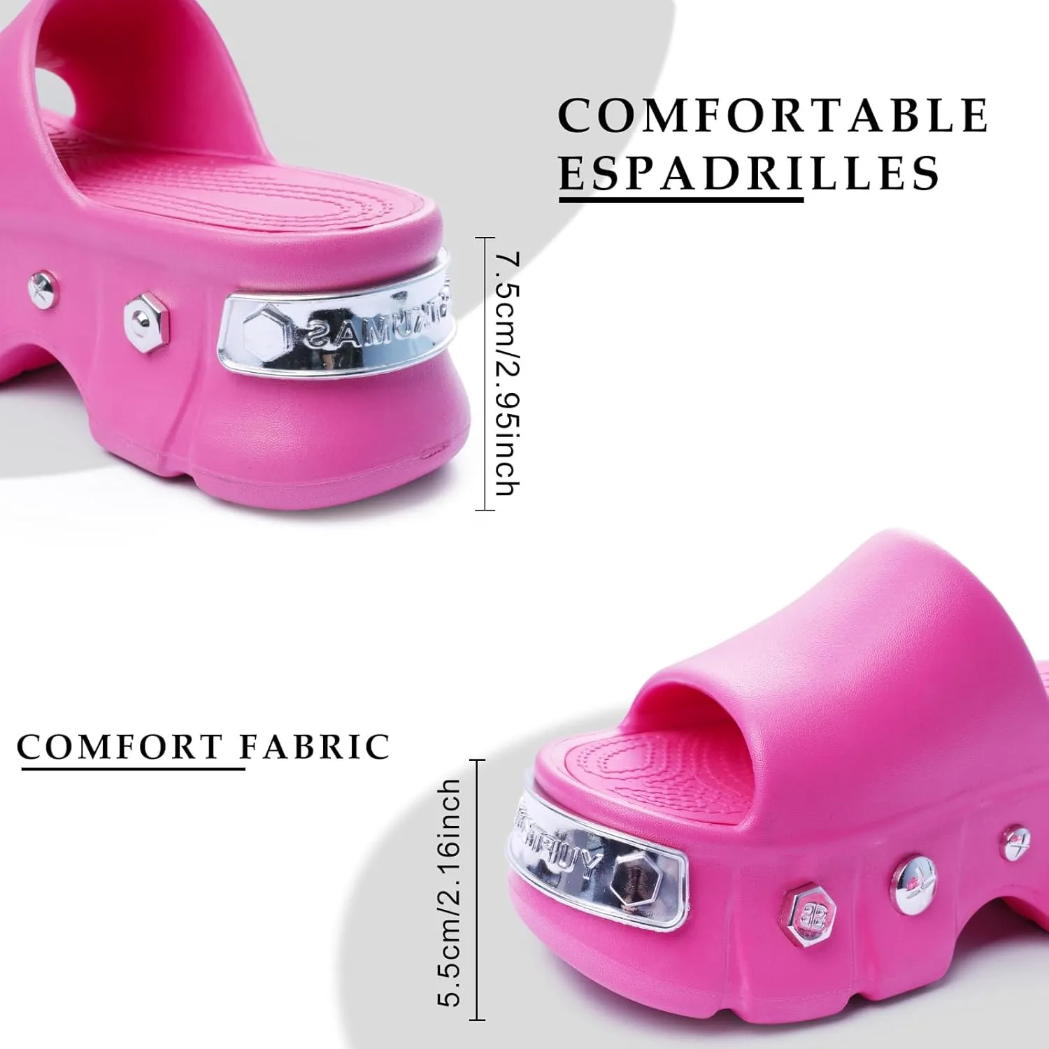Women Platform Sandals Open Toe Chunky Flatform Slides Sandals Fashion Slip on Summer Beach Sandals Casual Dressy Female Platform Slides for Vacation Comfort Wedges Slide