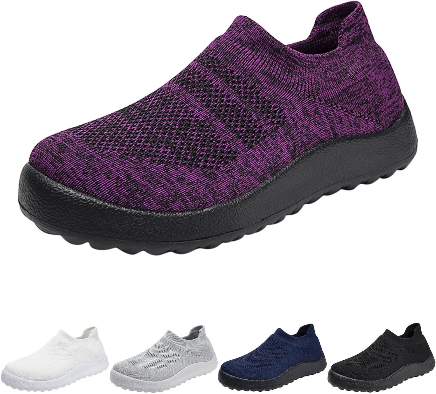 Women's Athletic Walking Shoes Slip On Casual Mesh Slip On Shoes Women Arch Support Ladies Shoes Casual Walking Sneakers Platform Tennis Shoe Loafers Shoe