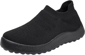 Women's Athletic Walking Shoes Slip On Casual Mesh Slip On Shoes Women Arch Support Ladies Shoes Casual Walking Sneakers Platform Tennis Shoe Loafers Shoe