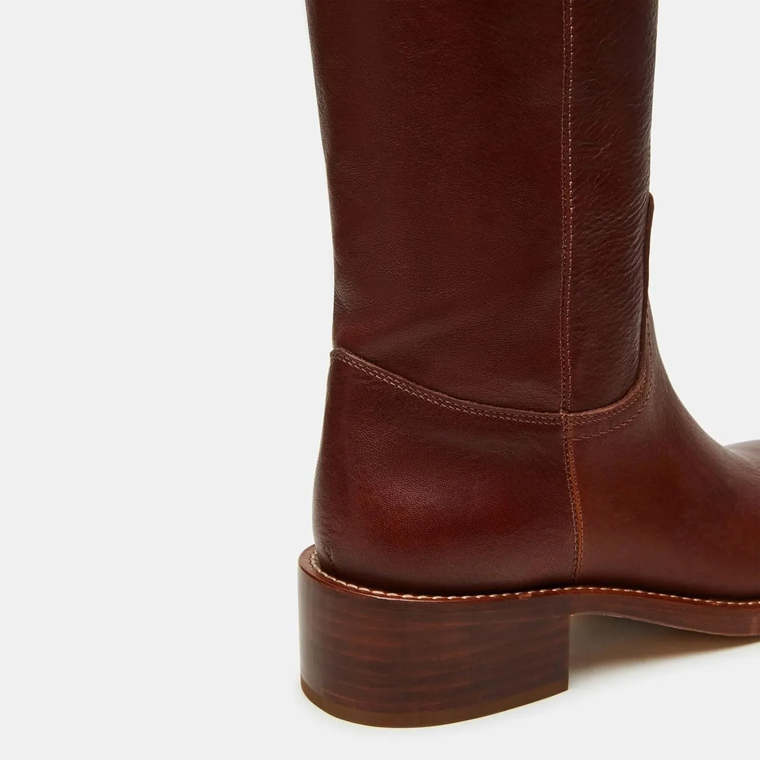 Women's Banana Knee High Boots Square Toe Chunky Block Heel Comfortable Low Heel Pull on Wide Calf Riding Long Boots for Women