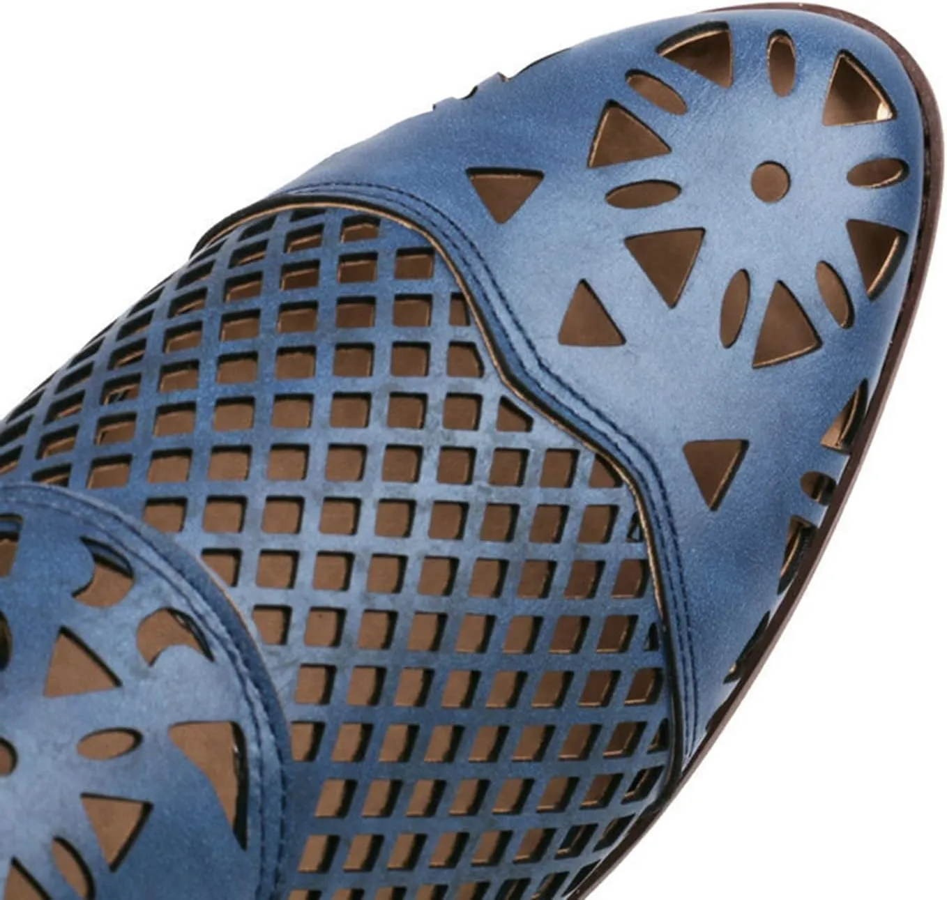 Women's Casual Mules Backless Flat Loafers Cutout Slip on Closed Pointed Toe Slippers Sandals Shoes
