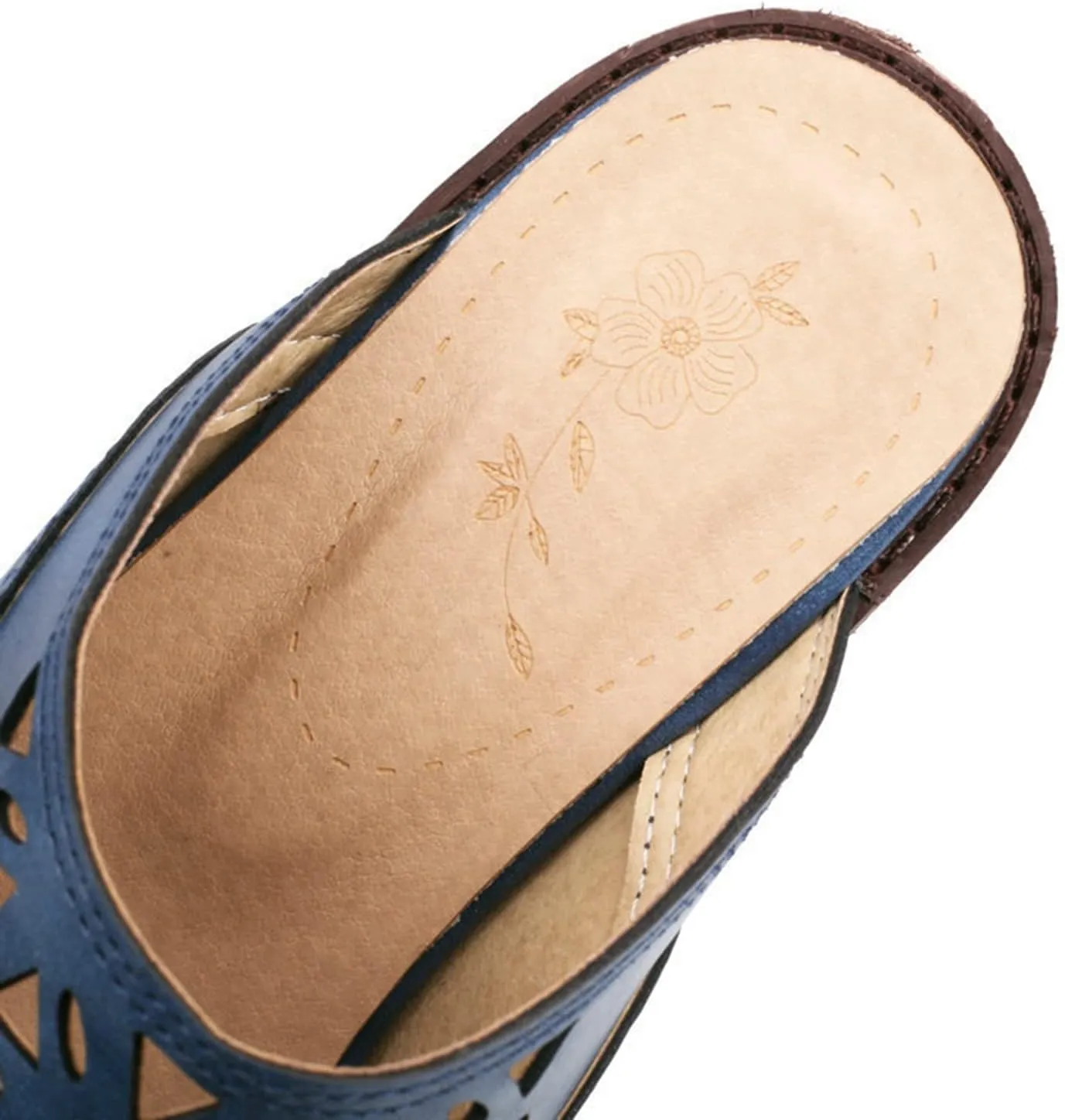 Women's Casual Mules Backless Flat Loafers Cutout Slip on Closed Pointed Toe Slippers Sandals Shoes