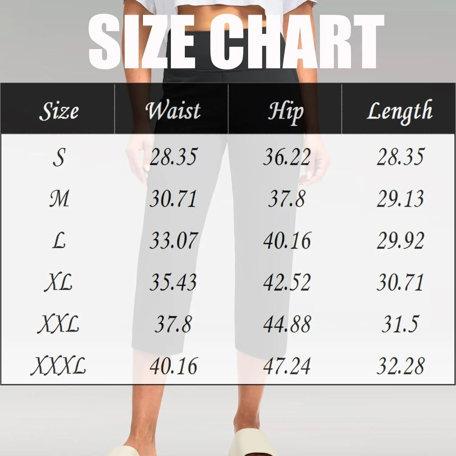 Women's Knee Length Leggings Yoga Capris High Waist Tummy Control Running Athletic Gym Biker Shorts with Pockets