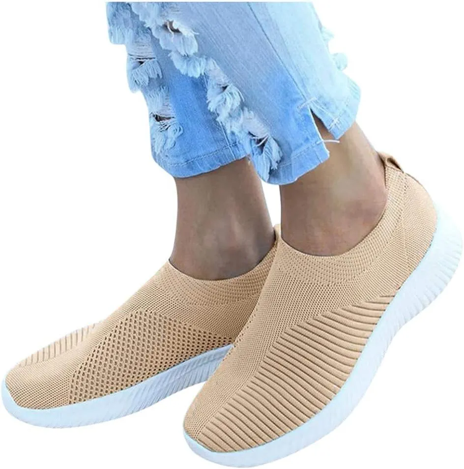 Women's Lightweight Slip On Walking Running Shoes Tennis Shoes Womens Lether Men Casual Dress Shoes Women Shoes Sneakers Steel Toe Tennis Shoe Loafers Shoe