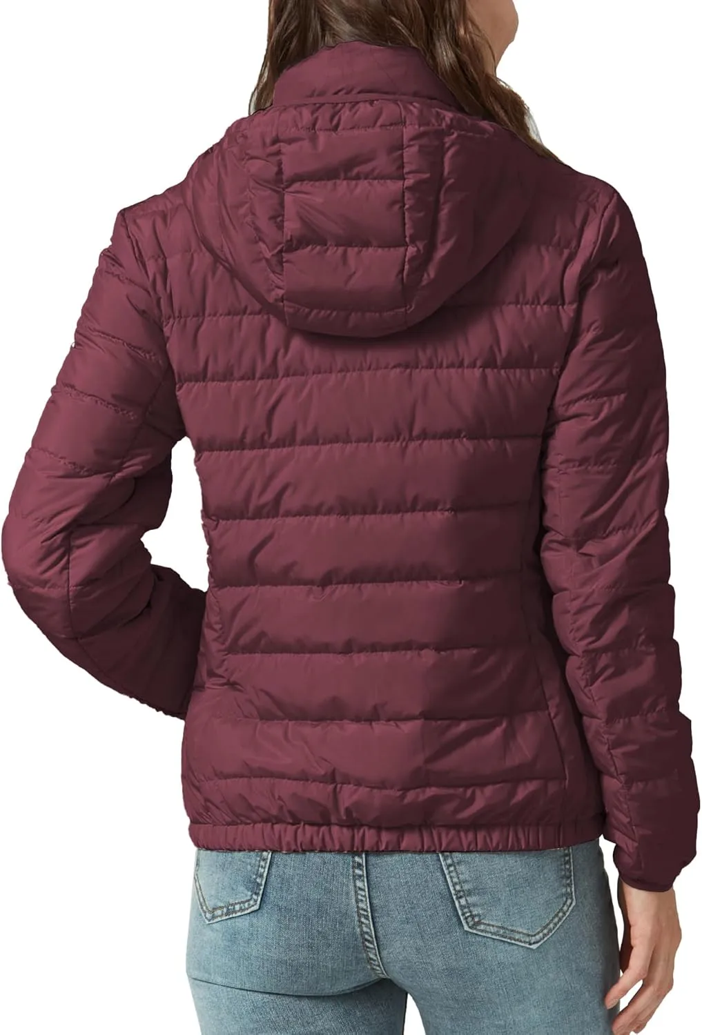Women's Packable Puffer Jacket Hooded Lightweight Puffy Jackets Windproof Winter Coat