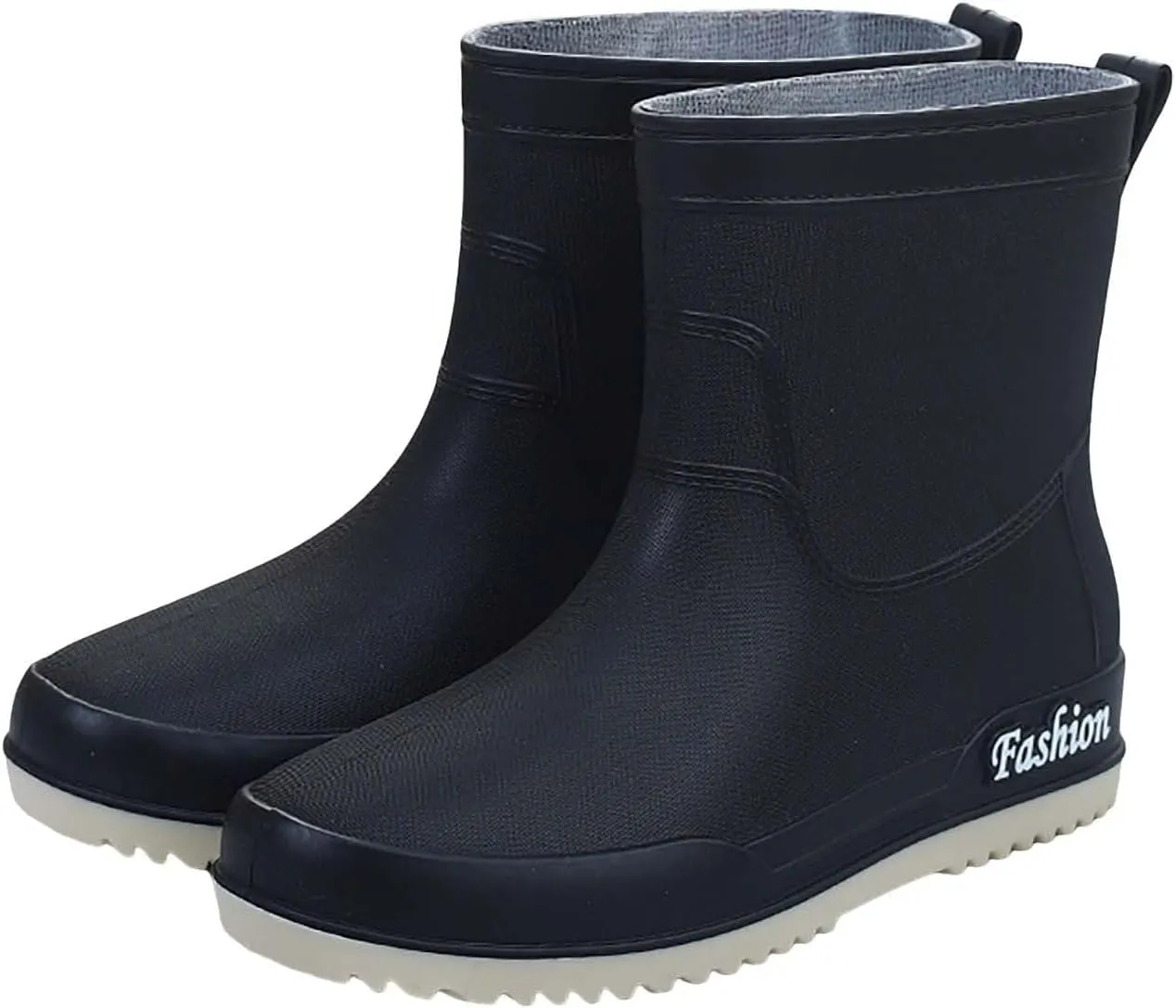 Womens Rain Boots Knee High Mens Grounded Footwear Black Booties Heels Barefoot Shoes Women's Mid Calf Rain Boots Waterproof Lightweight Womens Winter Boots