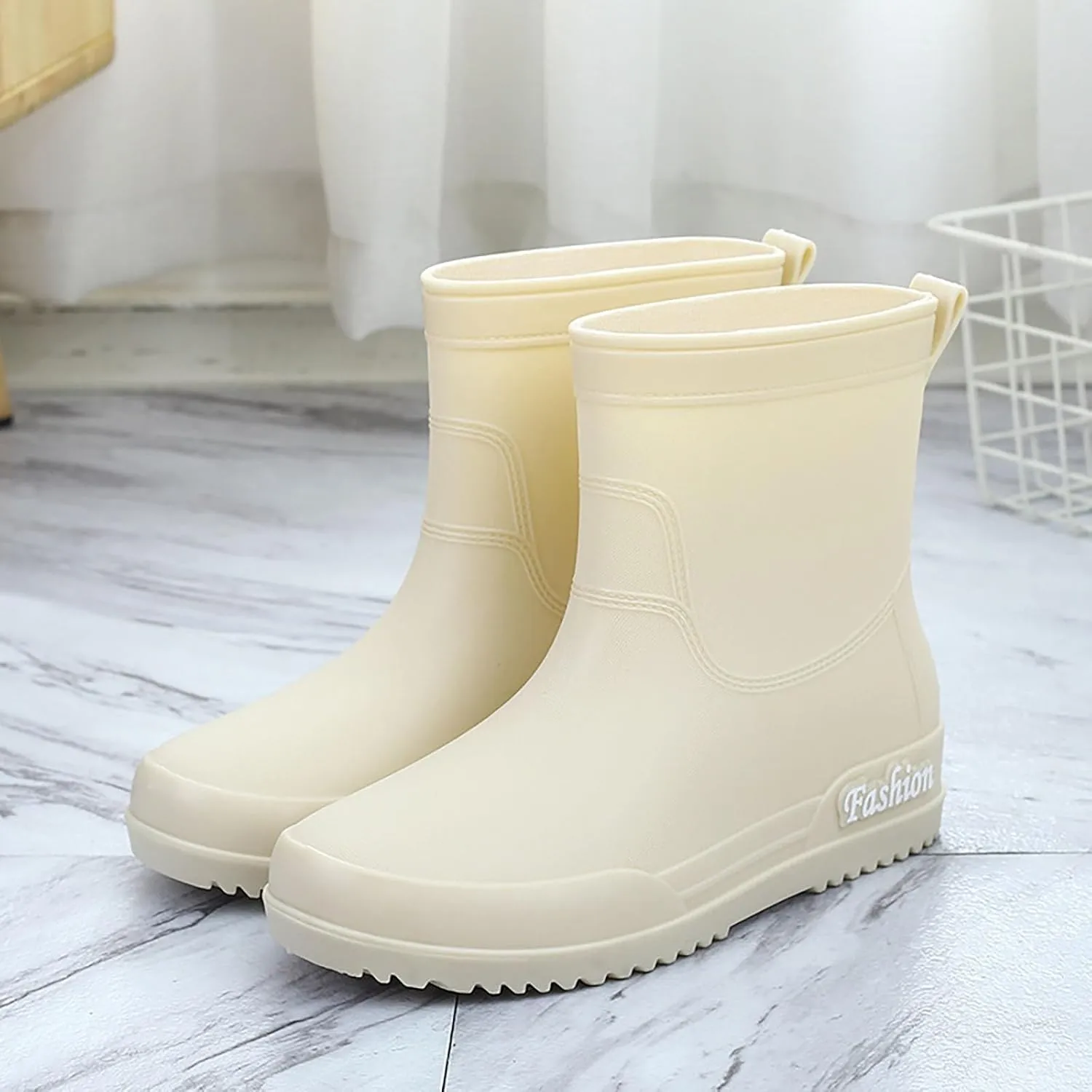 Womens Rain Boots Knee High Mens Grounded Footwear Black Booties Heels Barefoot Shoes Women's Mid Calf Rain Boots Waterproof Lightweight Womens Winter Boots