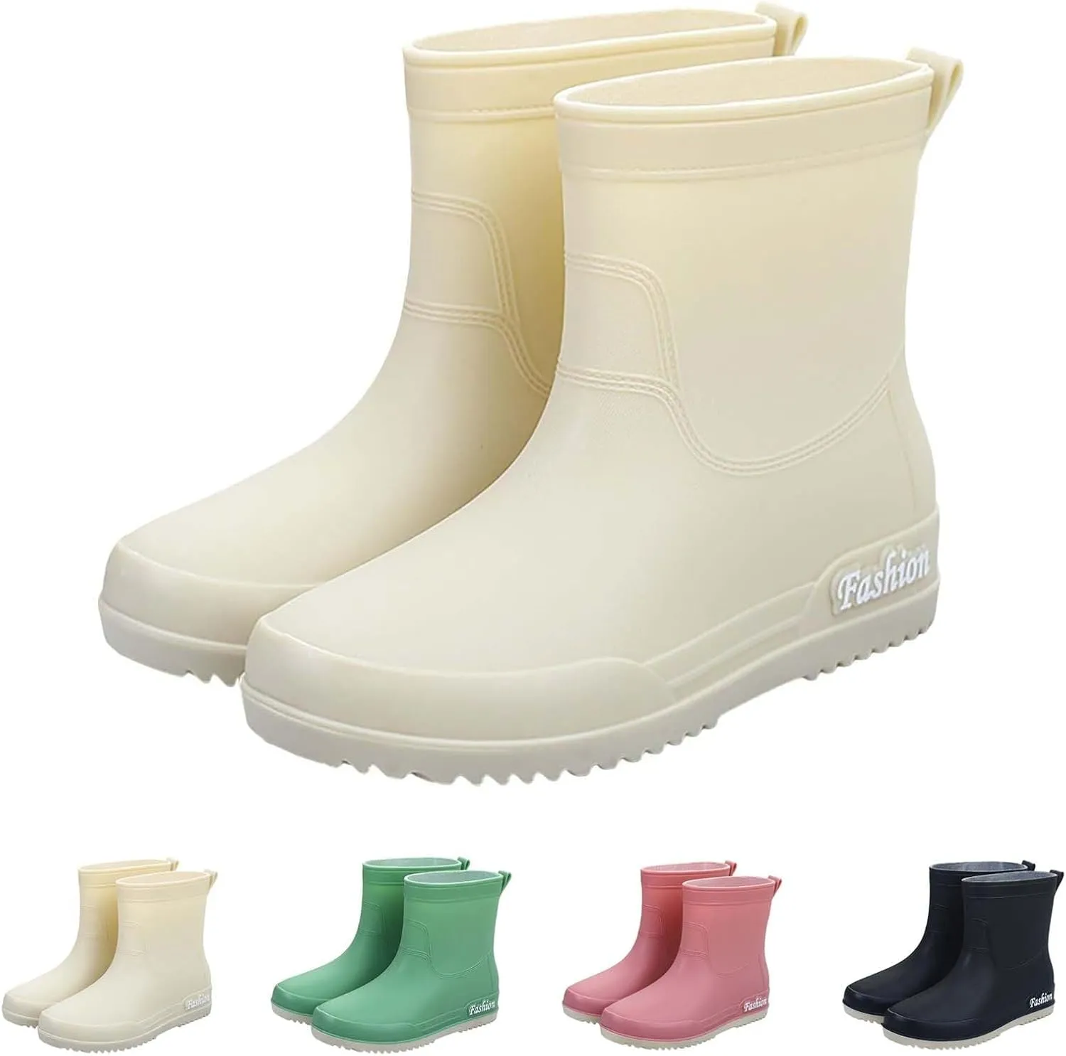 Womens Rain Boots Knee High Mens Grounded Footwear Black Booties Heels Barefoot Shoes Women's Mid Calf Rain Boots Waterproof Lightweight Womens Winter Boots