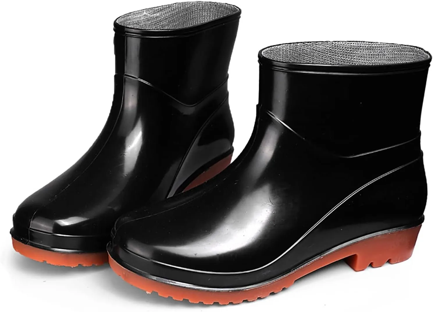 Womens Rain Boots Wide Mens Grounded Footwear Boots Ankle Booties Heels Non Slip Work Barefoot Shoes Mid Calf Rain Boots for Women,Waterproof Garden Knee High Boots