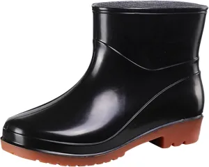 Womens Rain Boots Wide Mens Grounded Footwear Boots Ankle Booties Heels Non Slip Work Barefoot Shoes Mid Calf Rain Boots for Women,Waterproof Garden Knee High Boots