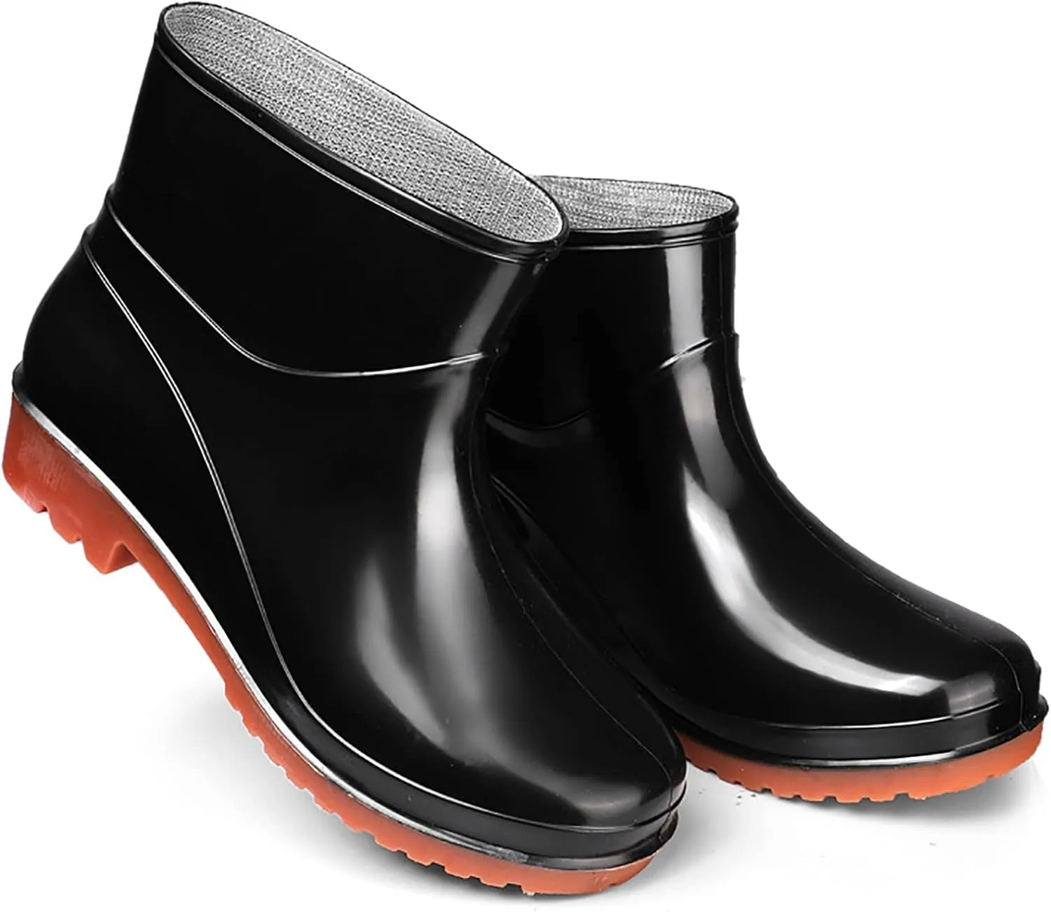 Womens Rain Boots Wide Mens Grounded Footwear Boots Ankle Booties Heels Non Slip Work Barefoot Shoes Mid Calf Rain Boots for Women,Waterproof Garden Knee High Boots