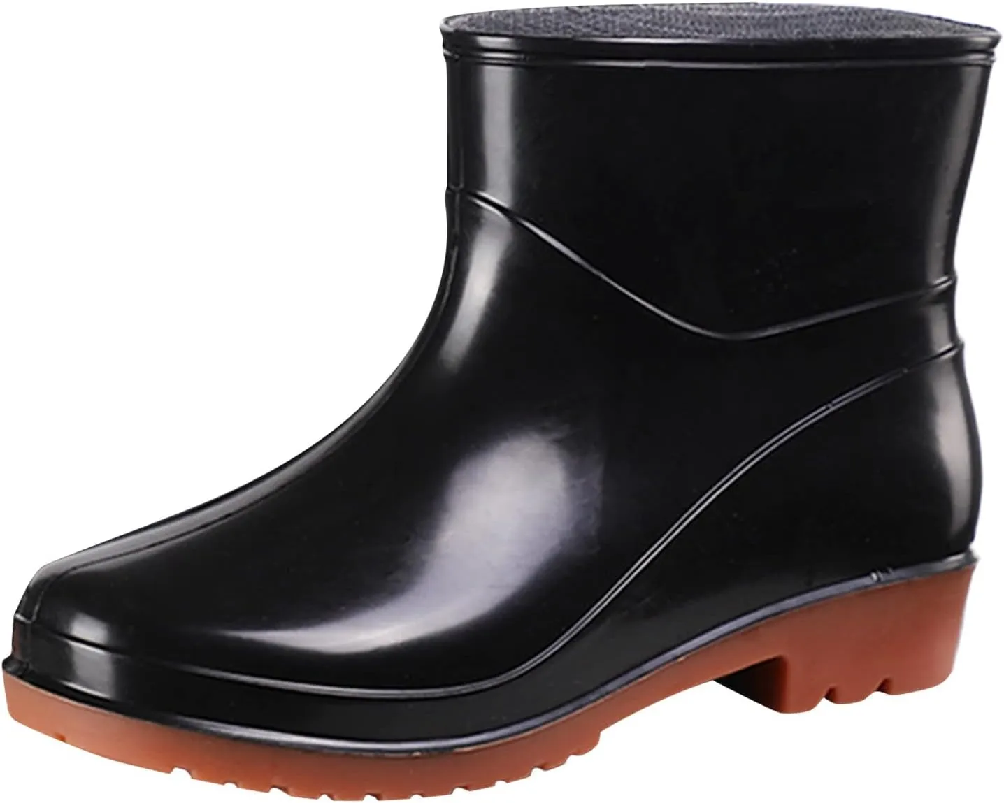 Womens Rain Boots Wide Mens Grounded Footwear Boots Ankle Booties Heels Non Slip Work Barefoot Shoes Mid Calf Rain Boots for Women,Waterproof Garden Knee High Boots