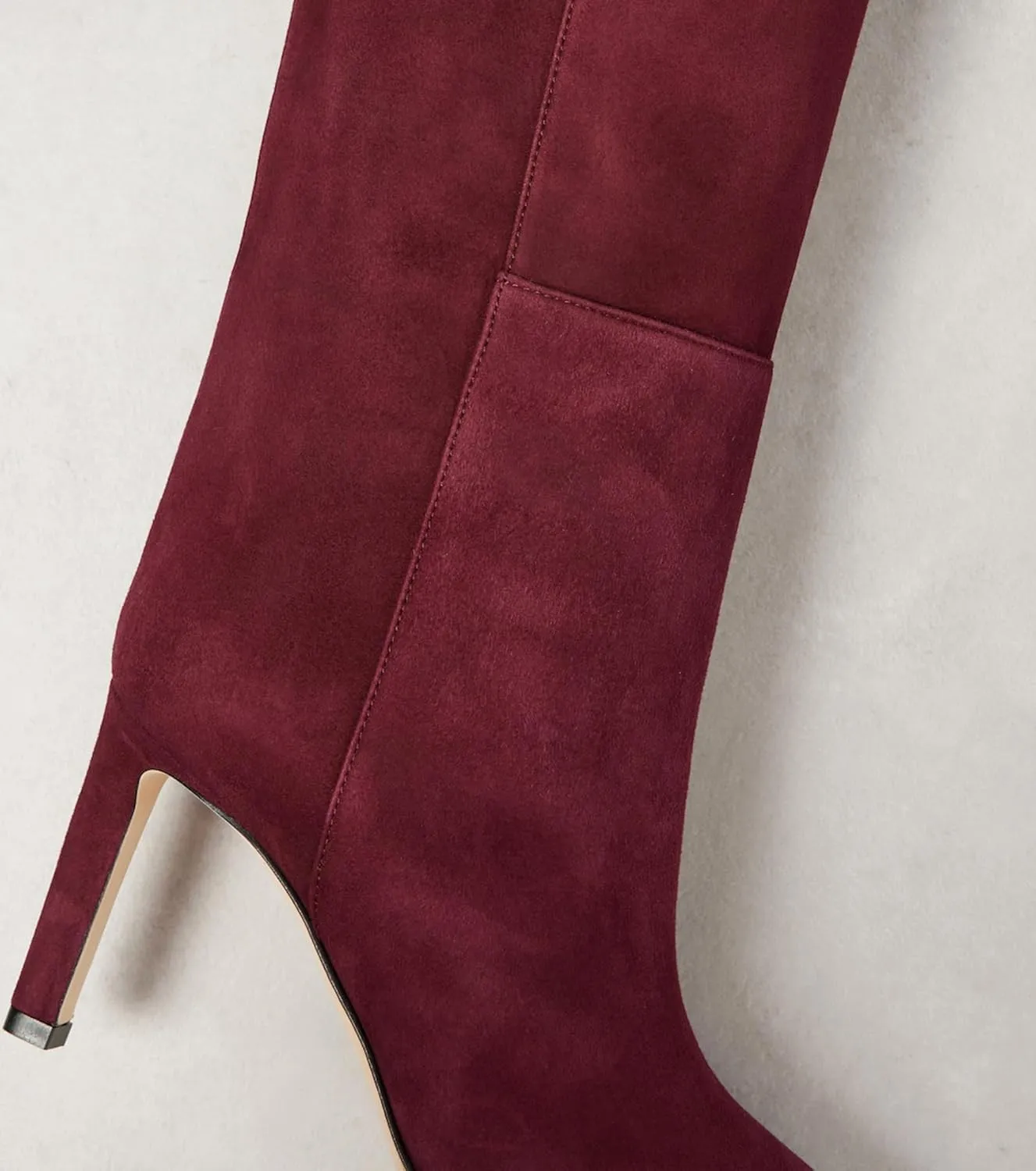 Women's Sexy Knee High Boots Stiletto Pointed Toe Tall Boots Wide Calf Leather Riding Boots Winter