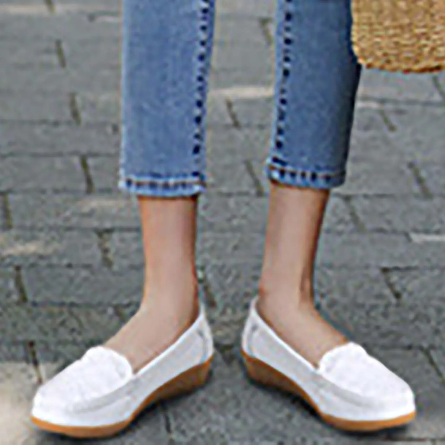 Women's Shoes Casual Dressy Soft Sole Slip On Chunky Loafers Shoes Cute Comfortable Casual Business Work Flats