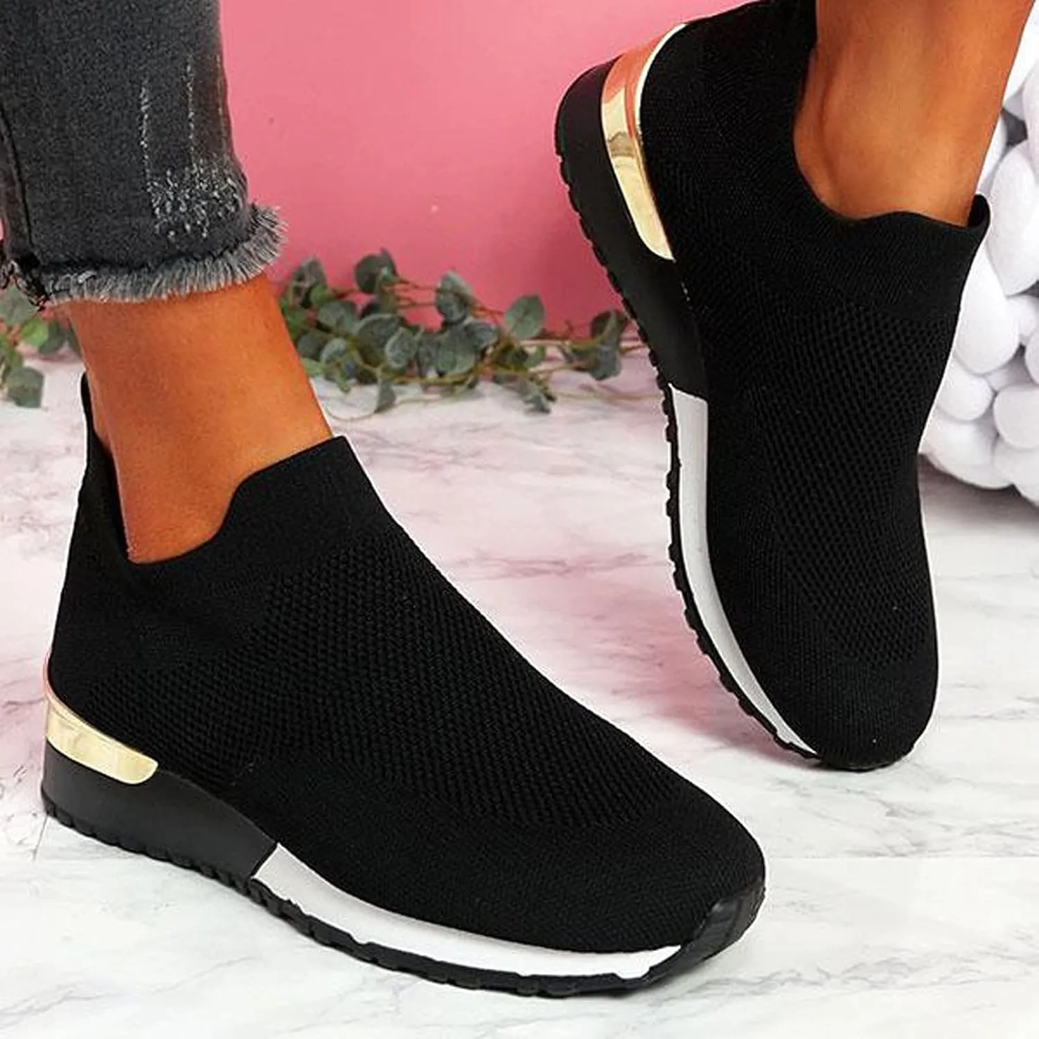 Women's Slip on Shoes Canvas Sneakers Loafers Non Slip Tennis Shoes Men Loafers Dress Casual Shoes Shoes Sneakers Black Tennis Shoe Trainers Shoe