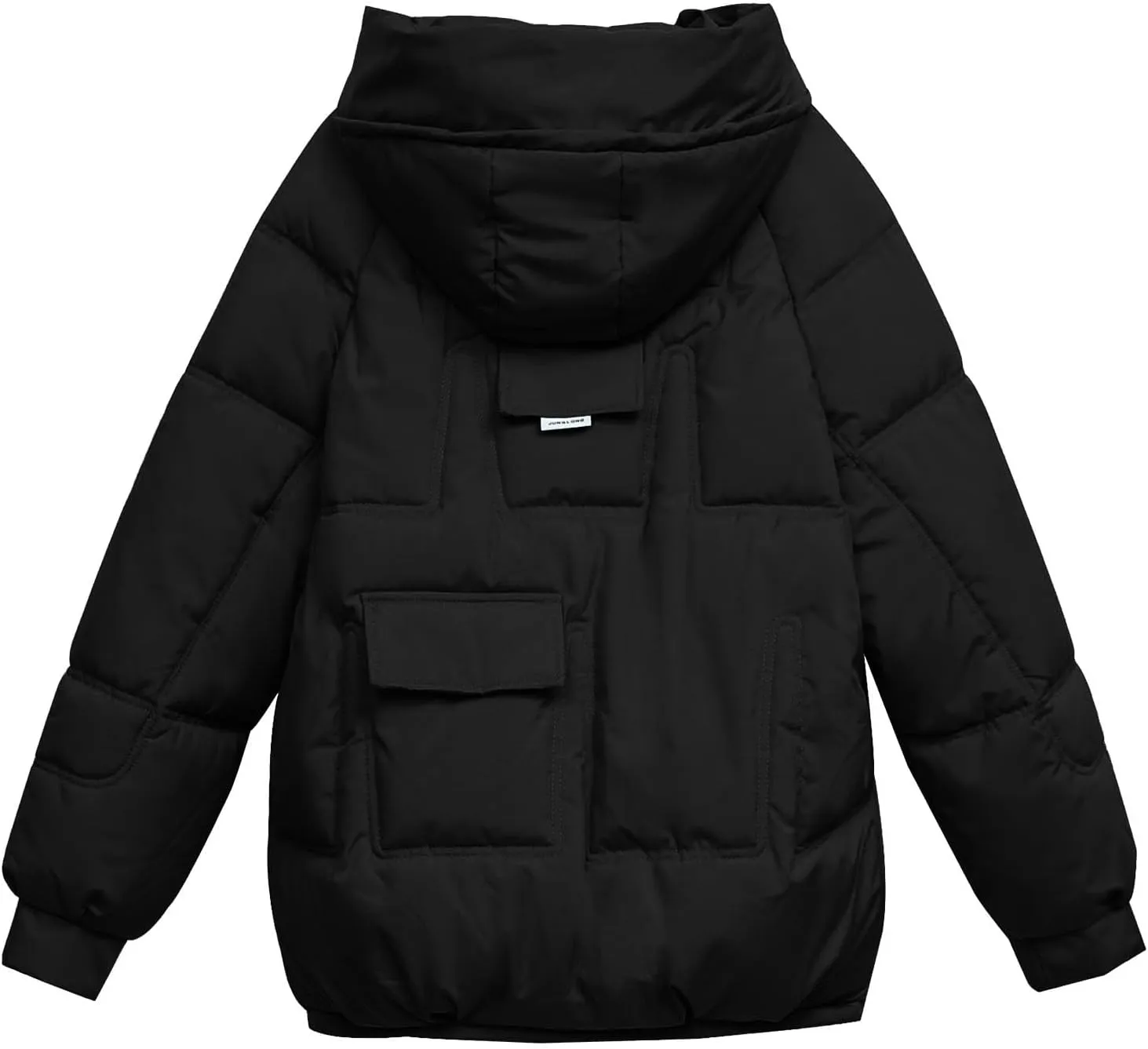 Women's Winter Coats Cropped Puffer Jackets Zip Up Stand Collar Padded Warm Trendy Short Down Jacket Outwear