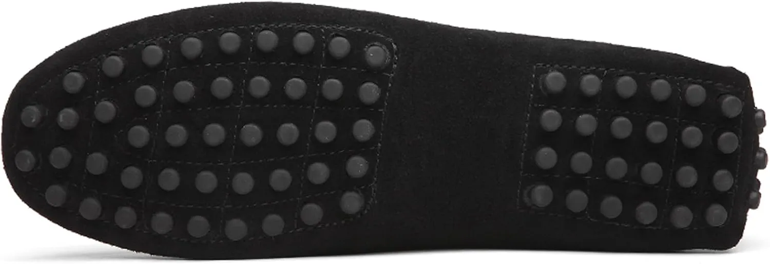 WUIWUIYU Men's Loafers Casual Slip On Shoes Soft Penny Loafers for Men Lightweight Suede Big Size Driving Boat Shoes Moccasins