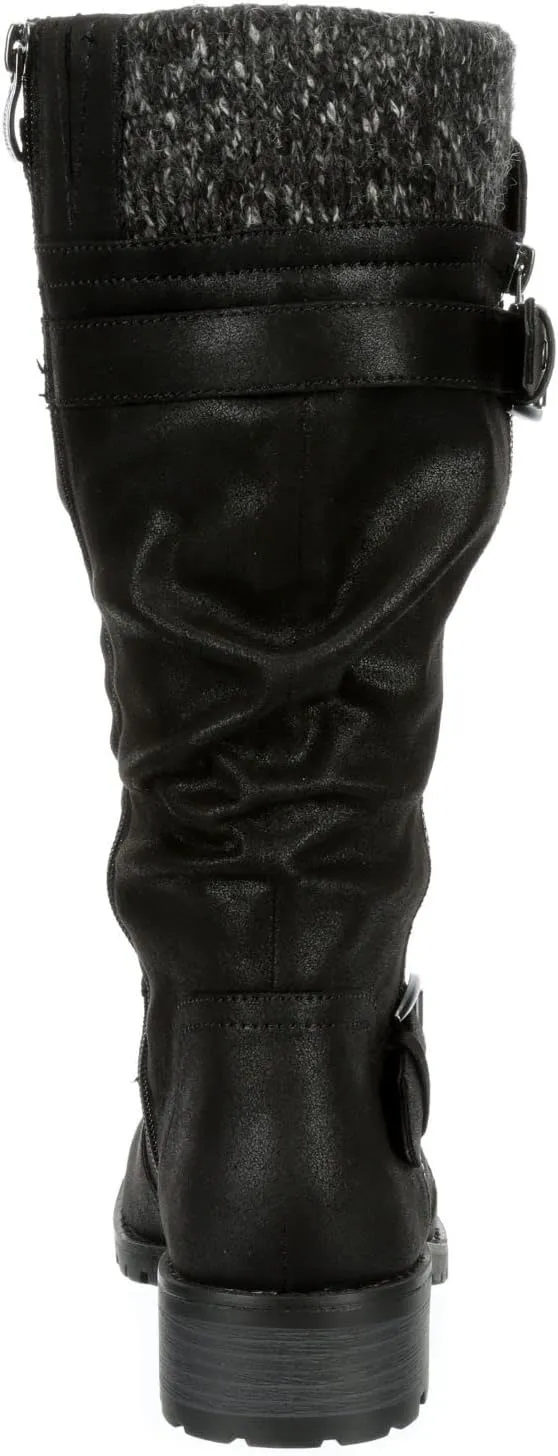 XAPPEAL Chelsey - Women's Tall Knee High Fashion Riding Boots with Buckle Accent