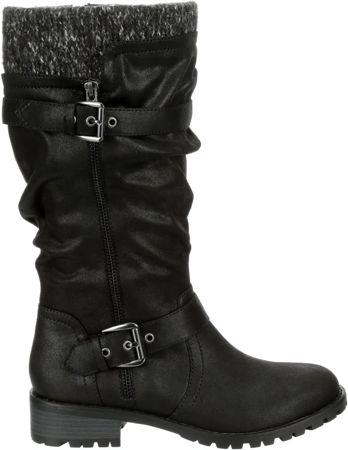 XAPPEAL Chelsey - Women's Tall Knee High Fashion Riding Boots with Buckle Accent