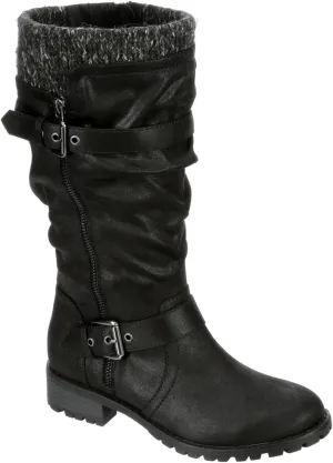 XAPPEAL Chelsey - Women's Tall Knee High Fashion Riding Boots with Buckle Accent