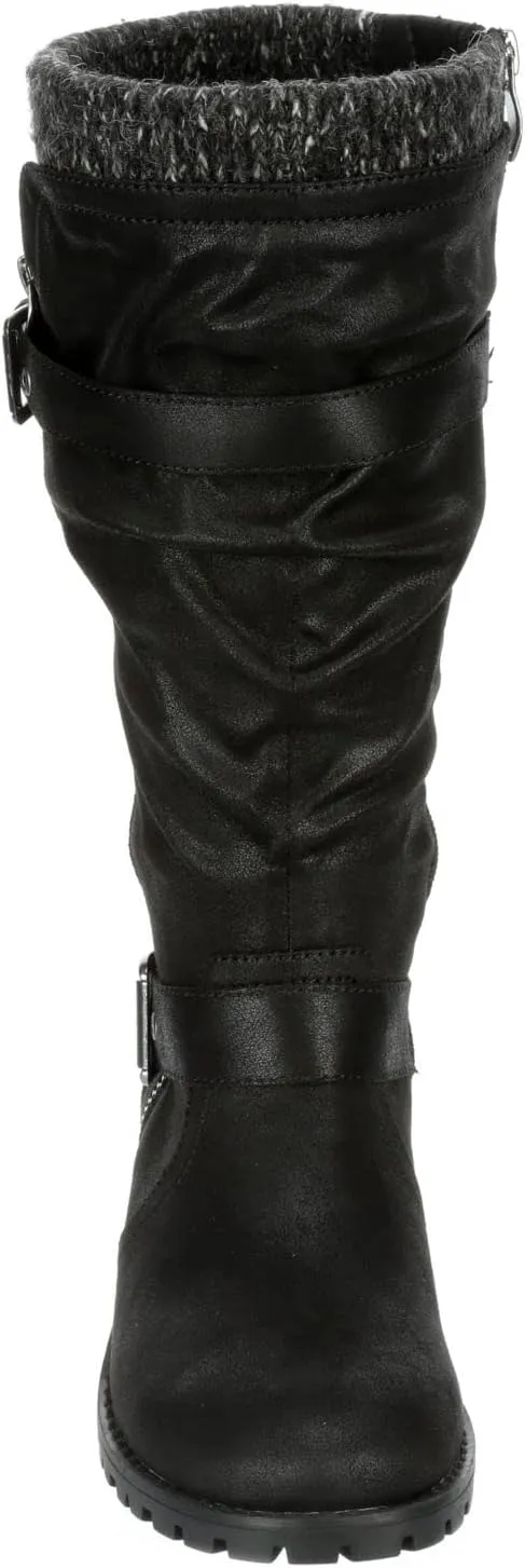 XAPPEAL Chelsey - Women's Tall Knee High Fashion Riding Boots with Buckle Accent