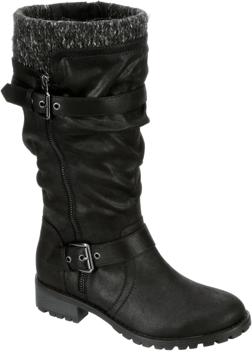 XAPPEAL Chelsey - Women's Tall Knee High Fashion Riding Boots with Buckle Accent