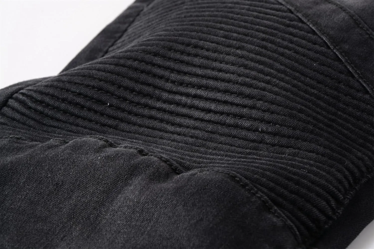 ZLZ Black Biker Jeans for Men, Slim Fit, Comfy Stretch Ripped Distressed Biker Pants, Designer Jeans