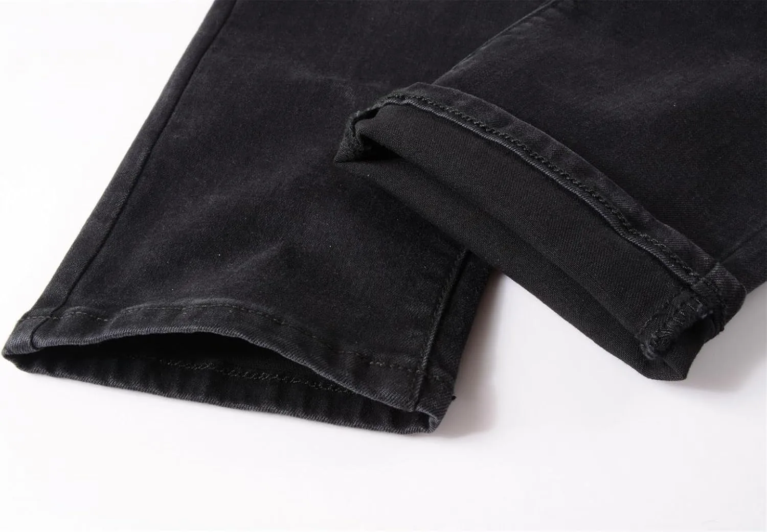 ZLZ Black Biker Jeans for Men, Slim Fit, Comfy Stretch Ripped Distressed Biker Pants, Designer Jeans