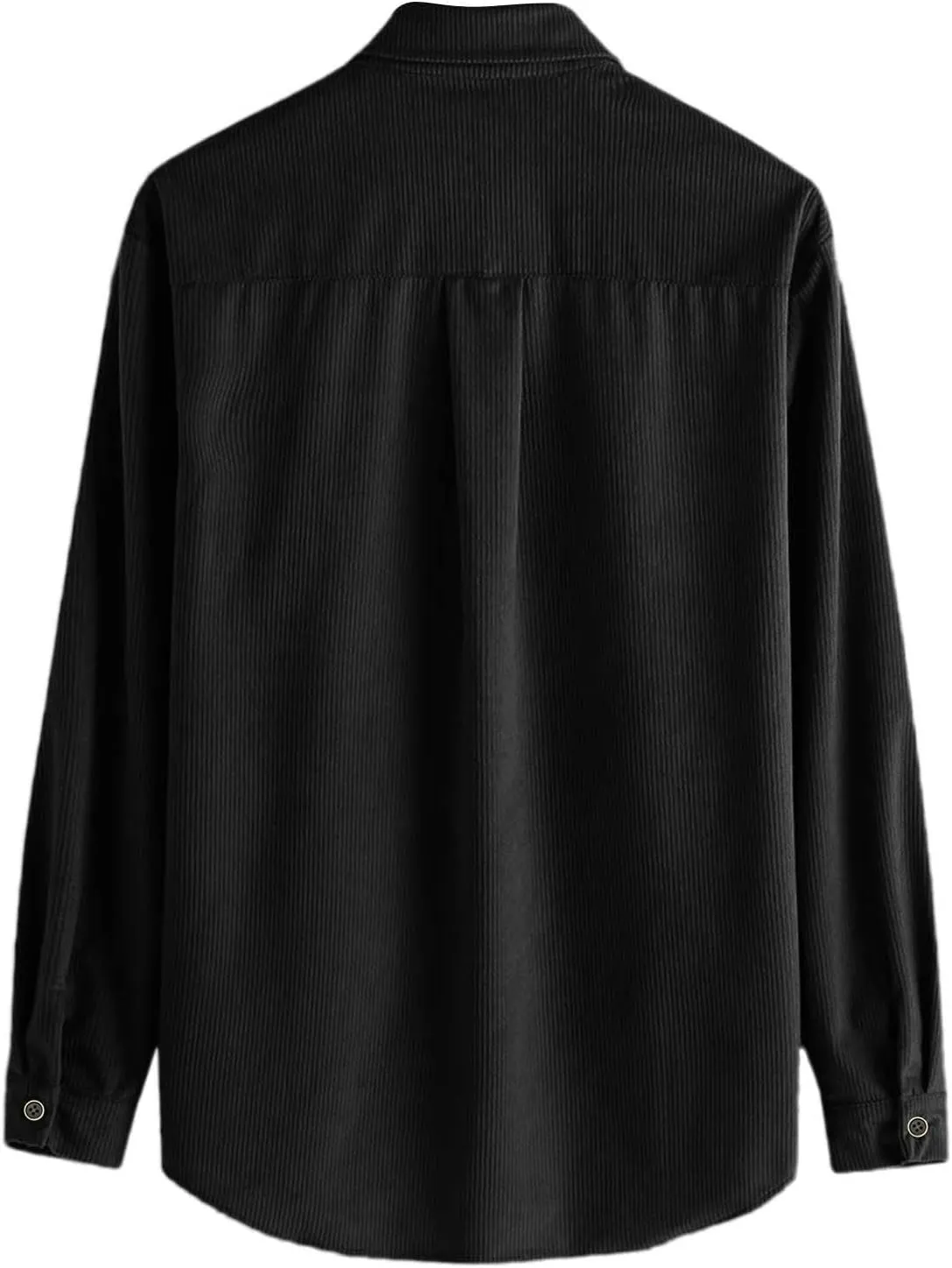 ZYXTIM Mens Corduroy Shirts Button Down Lapel Cargo Shirts Long Sleeve Casual Work Tops Hiking Fishing Camping Trave Tops